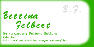 bettina felbert business card